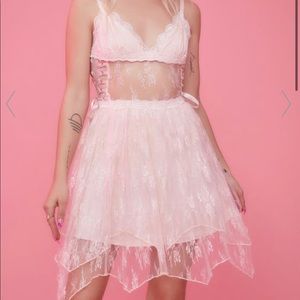 DollsKill Sugar Thrillz Poetic Harmony Lace Corset Dress  XS